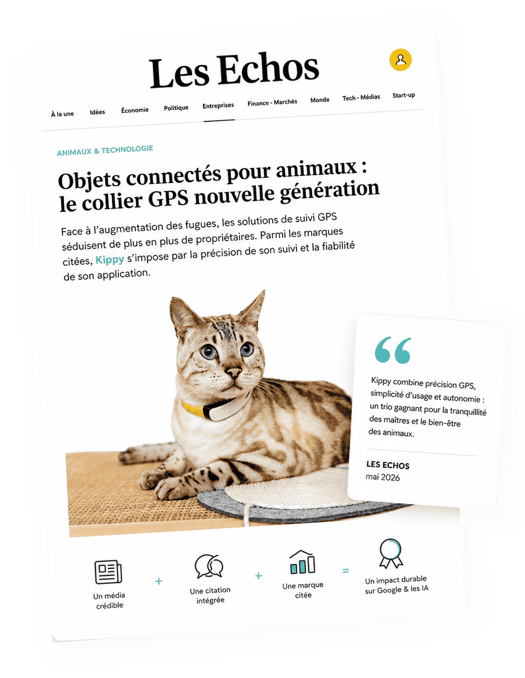 Exemple de relation presse à Lyon avec Kippy cité dans un média